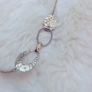 Alexis Bittar long gold and silver strand necklace